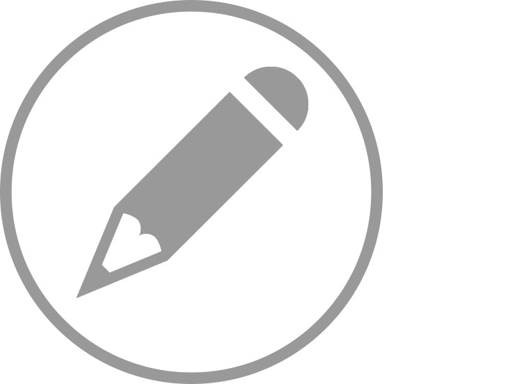 pencil icon illustrating the service : defining your career continuation plan and reviewing your overall profile